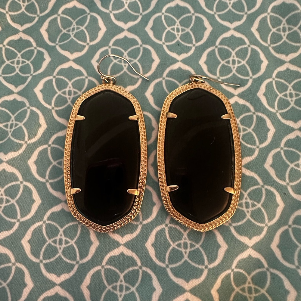 Kendra Scott Black Danielle Drop Earrings